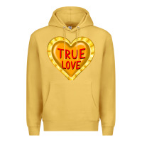 Antique Gold valentine's day hearts Premium Hoodie - FaDigitalArtStudio