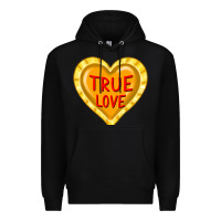 Black valentine's day hearts Premium Hoodie - FaDigitalArtStudio