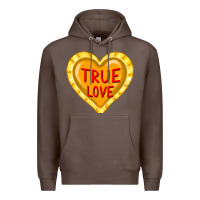 Coffee valentine's day hearts Premium Hoodie - FaDigitalArtStudio
