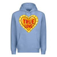 Colony Blue valentine's day hearts Premium Hoodie - FaDigitalArtStudio