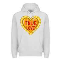 Dove Grey valentine's day hearts Premium Hoodie - FaDigitalArtStudio