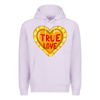 Lilac valentine's day hearts Premium Hoodie - FaDigitalArtStudio
