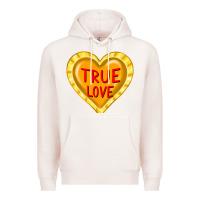 Pale Pink valentine's day hearts Premium Hoodie - FaDigitalArtStudio