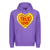 Purple valentine's day hearts Premium Hoodie - FaDigitalArtStudio