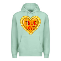 Seafoam valentine's day hearts Premium Hoodie - FaDigitalArtStudio
