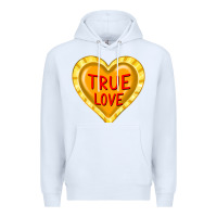 White valentine's day hearts Premium Hoodie - FaDigitalArtStudio