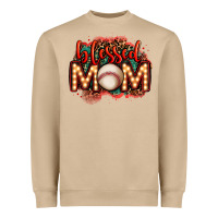 Blessed Baseball Mom Lightbulb Letters Heavyweight Sweatshirt | Teevron