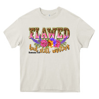 Cream flawed but still worthy romans 5 8 Heavy Core Tee - NancyCooperArtShop