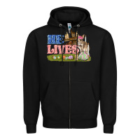 Black he lives easter Zipper Hoodie - FaDigitalArtStudio
