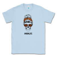 Dusty Blue Brown Glitter, Western Vintage Patterned Mom Skull Classic Tee - Bettercallsaul