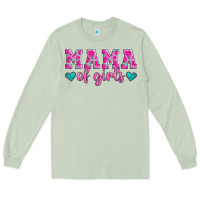 Matcha mama of girls floral pattern turquoise heart Long Sleeve Tee - Jasminsmagicworld