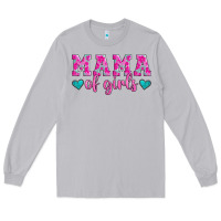 Moon Dust mama of girls floral pattern turquoise heart Long Sleeve Tee - Jasminsmagicworld