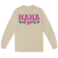 Mushroom mama of girls floral pattern turquoise heart Long Sleeve Tee - Jasminsmagicworld