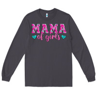 Smoke mama of girls floral pattern turquoise heart Long Sleeve Tee - Jasminsmagicworld