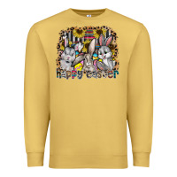 Antique Gold Happy Easter Premium Sweatshirt - CowhideDigitalArt