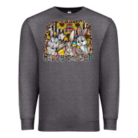 Charcoal Heather Happy Easter Premium Sweatshirt - CowhideDigitalArt