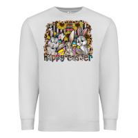 Dove Grey Happy Easter Premium Sweatshirt - CowhideDigitalArt