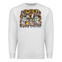Oatmeal Heather Happy Easter Premium Sweatshirt - CowhideDigitalArt