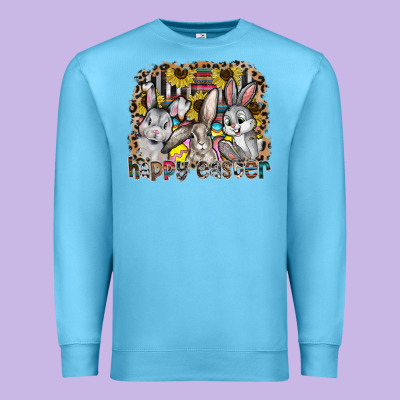 Happy Easter Premium Sweatshirt Designed By Cowhidedigitalart