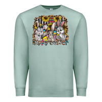 Seafoam Happy Easter Premium Sweatshirt - CowhideDigitalArt