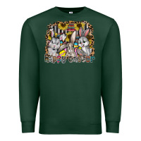 Sports Green Happy Easter Premium Sweatshirt - CowhideDigitalArt
