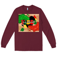 Burgundy juneteenth vibes Long Sleeve Tee - TumblerDesignByShophia