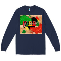 Navy juneteenth vibes Long Sleeve Tee - TumblerDesignByShophia