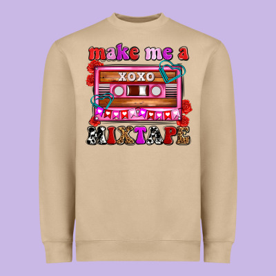 Make Me A Mixtape Olivia Heavyweight Sweatshirt Designed By Oliviacreatesart