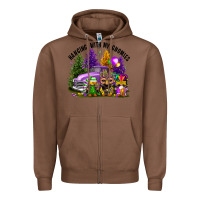Chestnut mardi gras hanging with my gnomies Zipper Hoodie - FaDigitalArtStudio