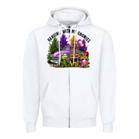 White mardi gras hanging with my gnomies Zipper Hoodie - FaDigitalArtStudio
