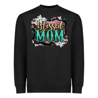 Black blessed mom Heavyweight Sweatshirt - OliviaCreatesArt