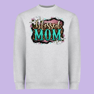 Blessed Mom Heavyweight Sweatshirt Designed By Oliviacreatesart