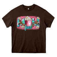 Chocolate Brown mom fuel Heavy Core Tee - NancyCooperArtShop