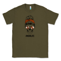 Army Green Western Brown Glitter Cowhide Patterned Mom Skull Classic Tee - Bettercallsaul