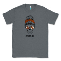 Charcoal Heather Western Brown Glitter Cowhide Patterned Mom Skull Classic Tee - Bettercallsaul