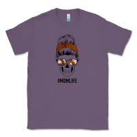 Lavender Western Brown Glitter Cowhide Patterned Mom Skull Classic Tee - Bettercallsaul