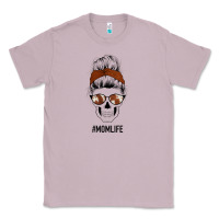 Lilac Western Brown Glitter Cowhide Patterned Mom Skull Classic Tee - Bettercallsaul