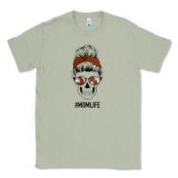 Matcha Western Brown Glitter Cowhide Patterned Mom Skull Classic Tee - Bettercallsaul