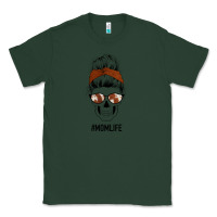 Sports Green Western Brown Glitter Cowhide Patterned Mom Skull Classic Tee - Bettercallsaul
