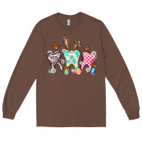 Chestnut Happy Easter Day teeth Long Sleeve Tee - HowdyJamesFarm
