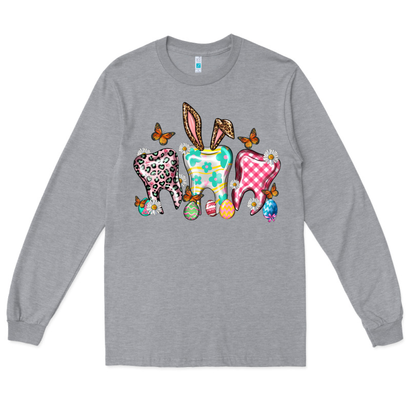 Happy Easter Day Teeth Long Sleeve Tee by HowdyJamesFarm | Teevron
