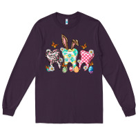 Plum Happy Easter Day teeth Long Sleeve Tee - HowdyJamesFarm