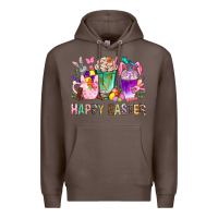 Coffee Happy Easter Coffee Cups With Bunny Premium Hoodie - BundleAndBundleShop