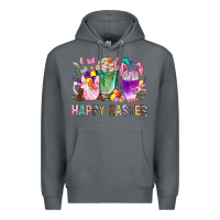 Rock Happy Easter Coffee Cups With Bunny Premium Hoodie - BundleAndBundleShop