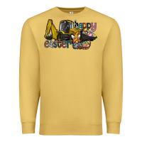 Antique Gold Happy Easter Premium Sweatshirt - CowhideDigitalArt