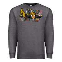 Charcoal Heather Happy Easter Premium Sweatshirt - CowhideDigitalArt