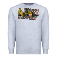 Heather Grey Happy Easter Premium Sweatshirt - CowhideDigitalArt