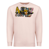 Pale Pink Happy Easter Premium Sweatshirt - CowhideDigitalArt