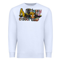 White Happy Easter Premium Sweatshirt - CowhideDigitalArt