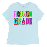 Baby Blue fourth grade Ladies Tee - NancyCooperArtShop
